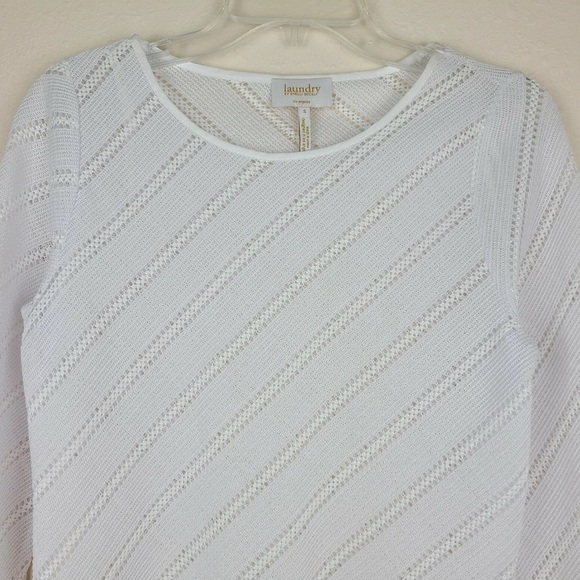 Laundry by Shelli Segal Los Angeles Women's White Textured Beach Top - Picture 13 of 13